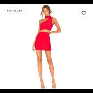 Red asymmetrical set